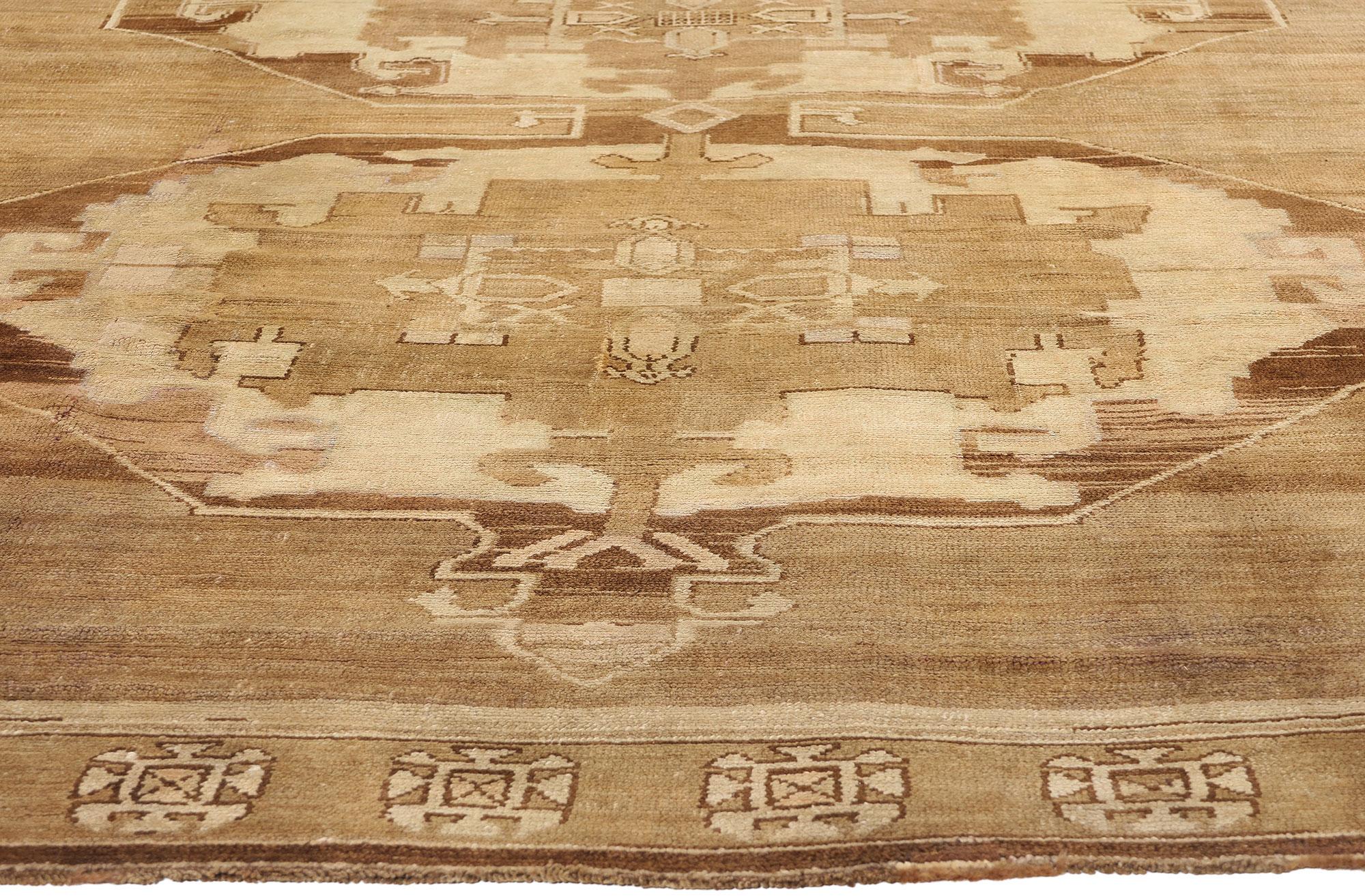 1950's Turkish Kars Carpet with Modern Style, Cozy Nomad Meets Mod Boho For Sale 9