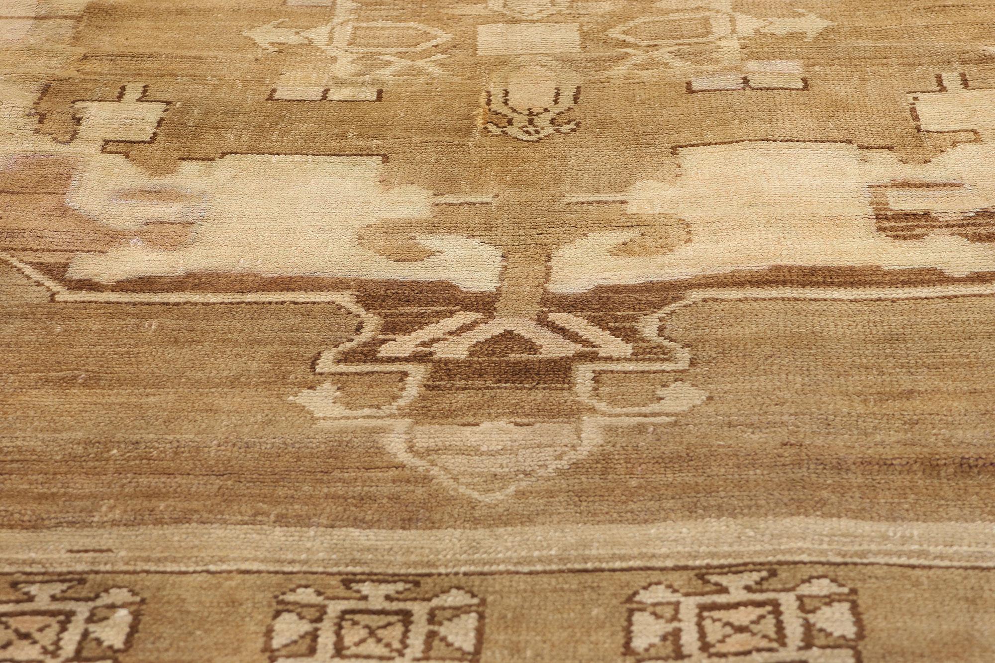 1950's Turkish Kars Carpet with Modern Style, Cozy Nomad Meets Mod Boho For Sale 10