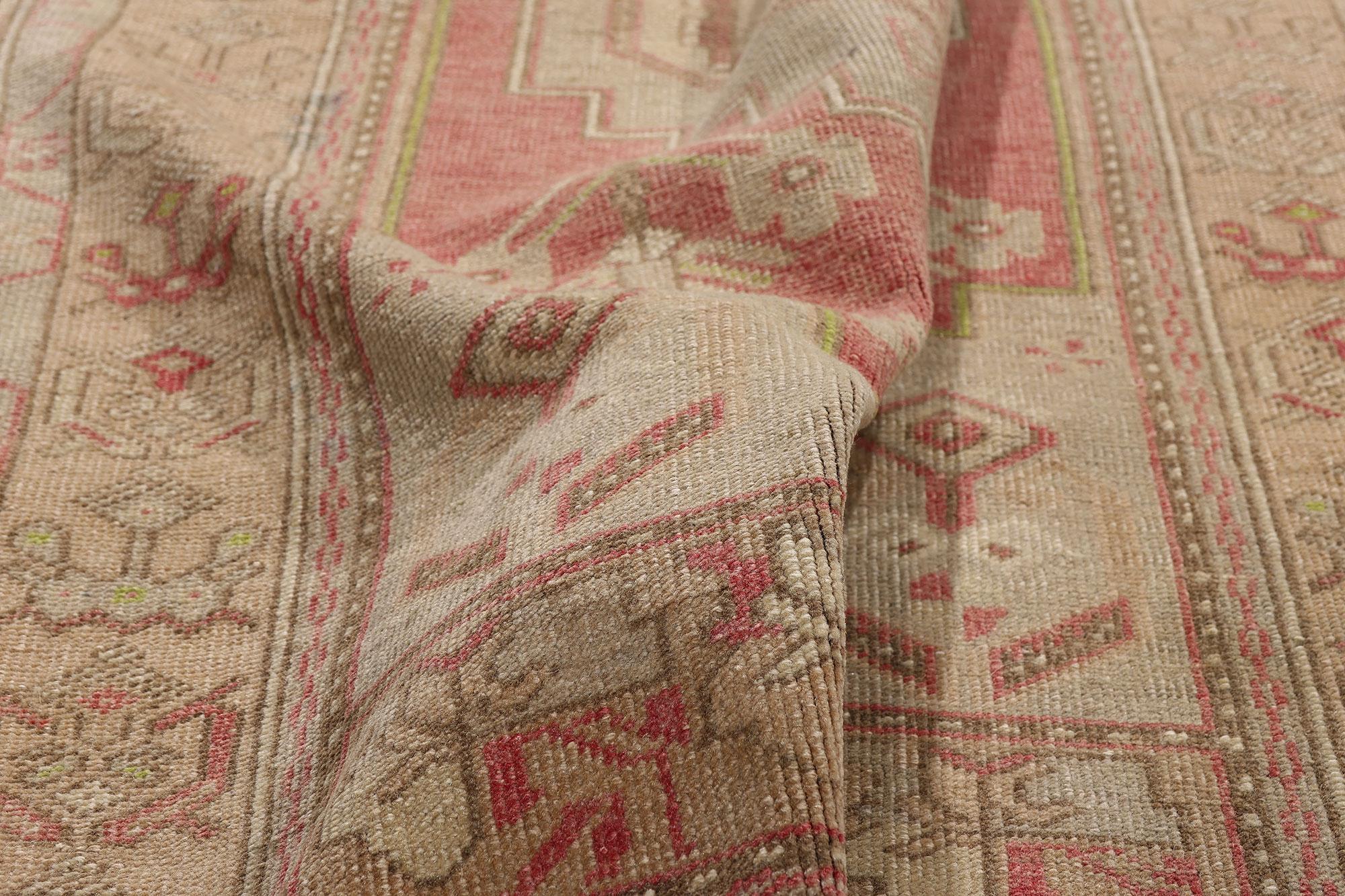 1960's Turkish Oushak Carpet with Modern Style For Sale 4