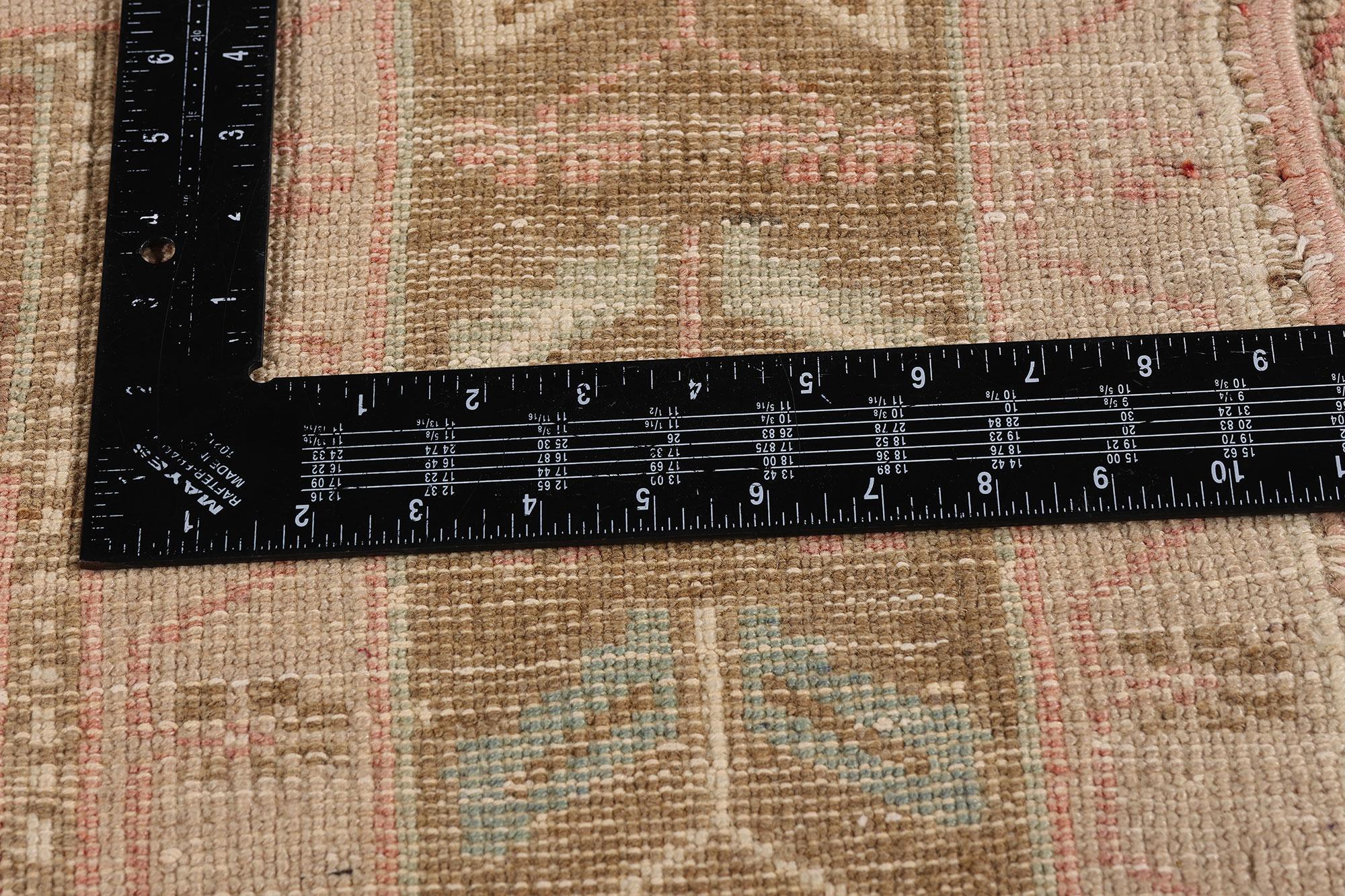 1960's Turkish Oushak Carpet with Modern Style For Sale 4