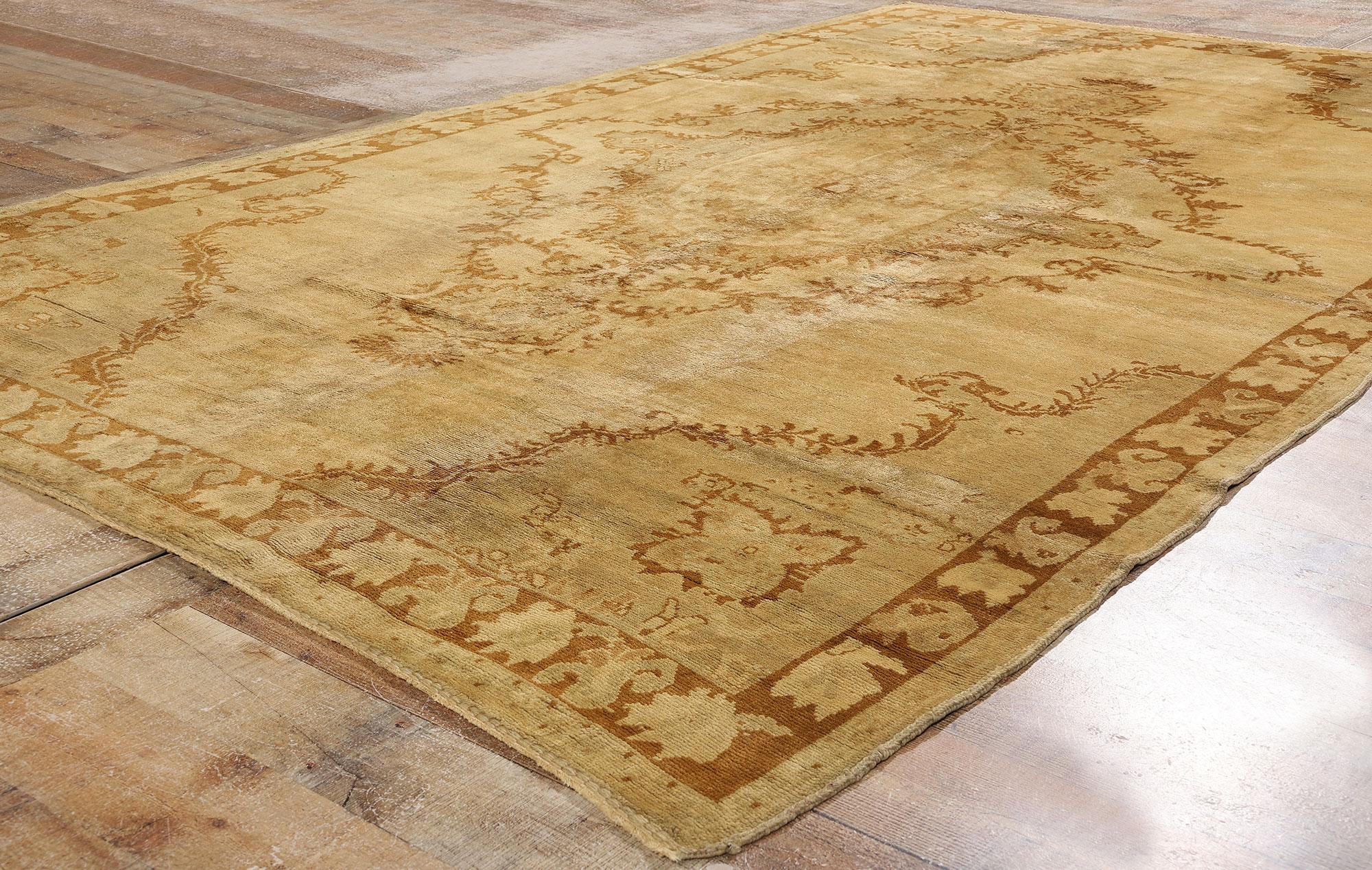 1960's Turkish Oushak Carpet with Modern Style For Sale 6