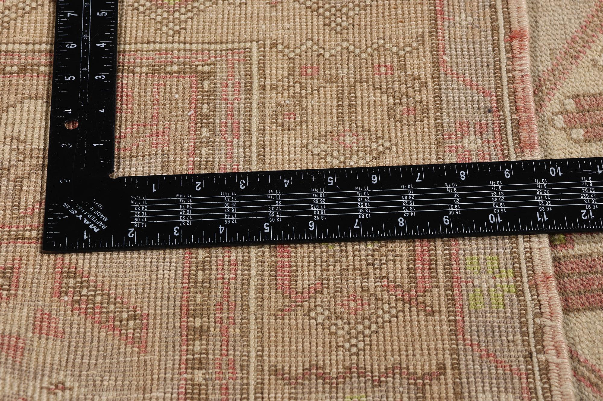1960's Turkish Oushak Carpet with Modern Style For Sale 5