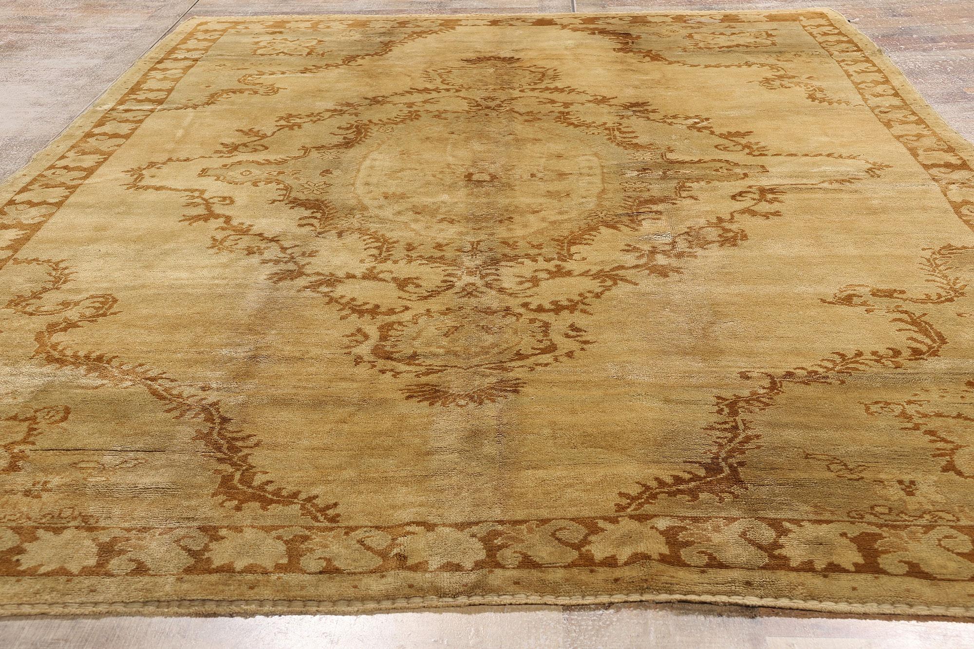 1960's Turkish Oushak Carpet with Modern Style For Sale 8
