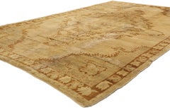 1960's Turkish Oushak Carpet with Modern Style