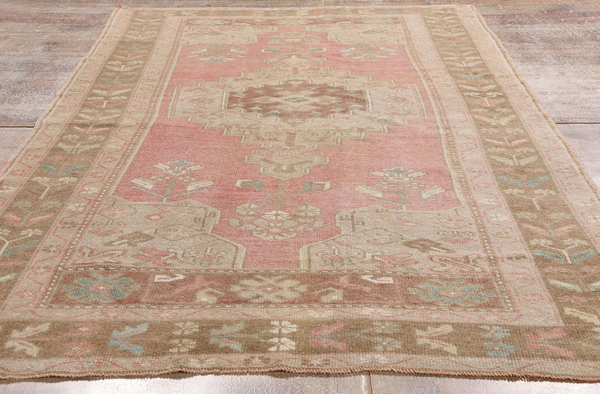20th Century 1960's Turkish Oushak Carpet with Modern Style For Sale
