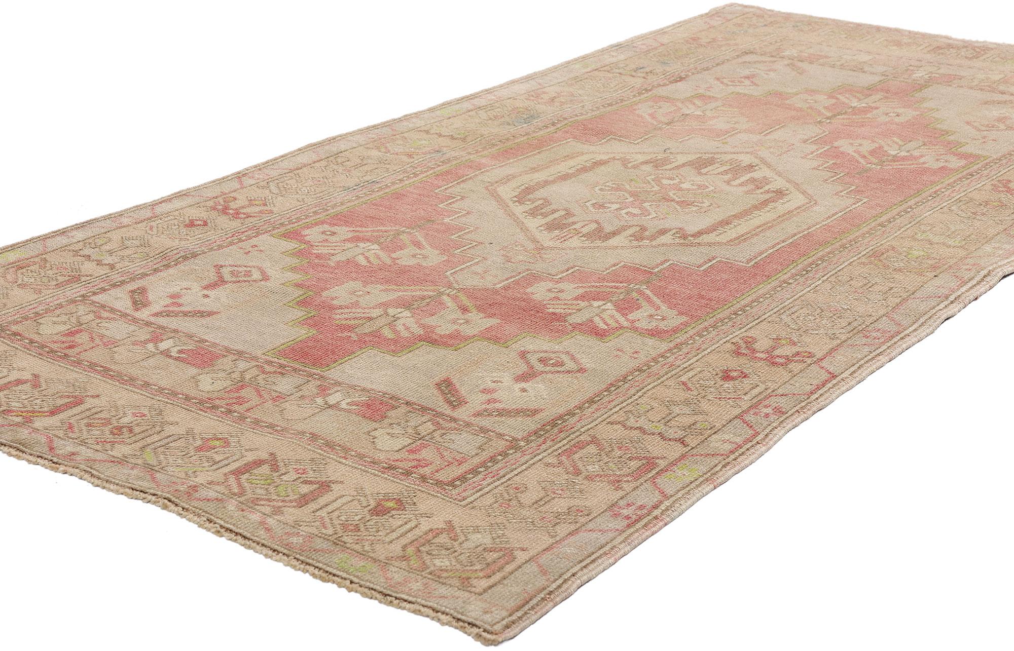 1960's Turkish Oushak Carpet with Modern Style For Sale 3