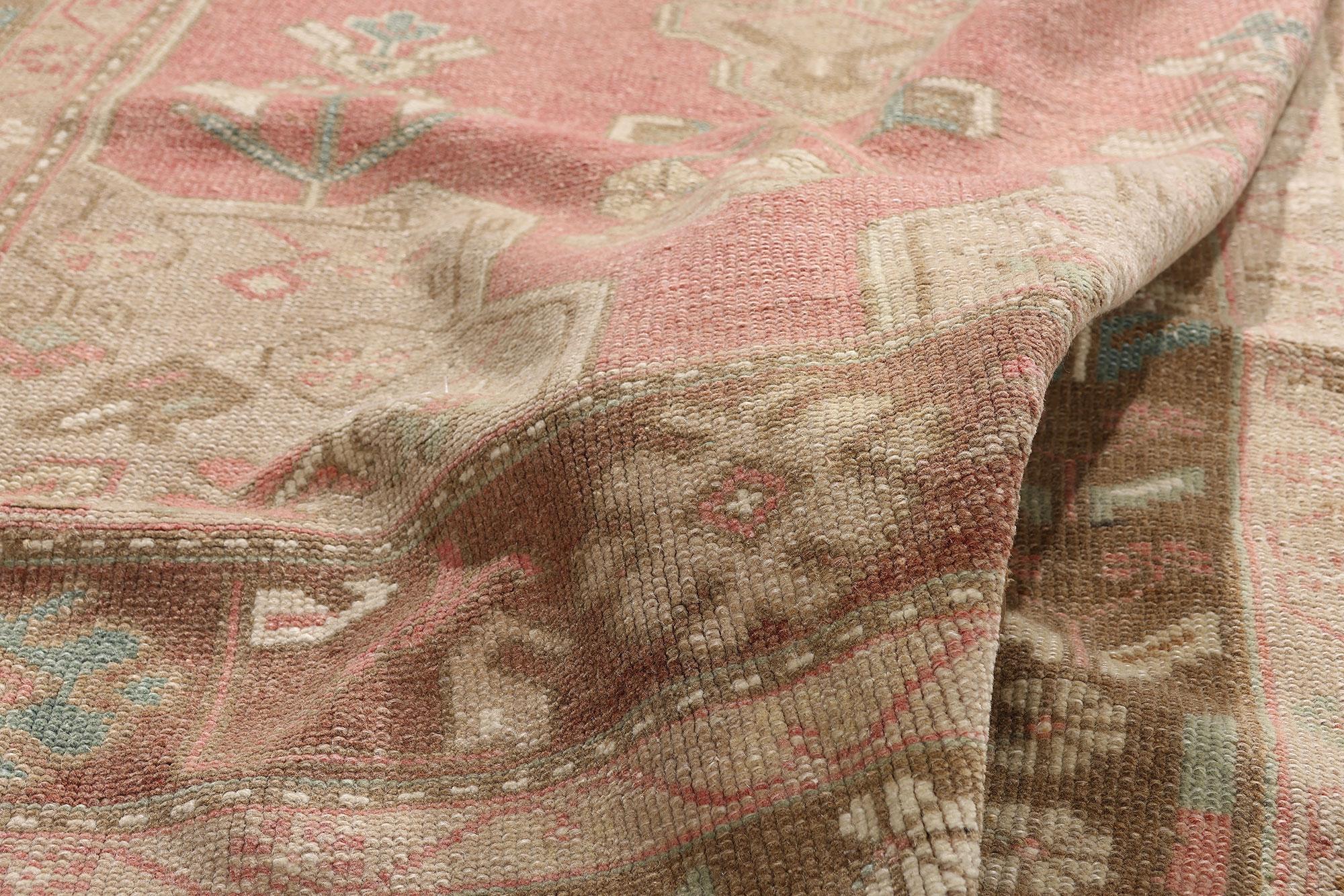 1960's Turkish Oushak Carpet with Modern Style For Sale 3