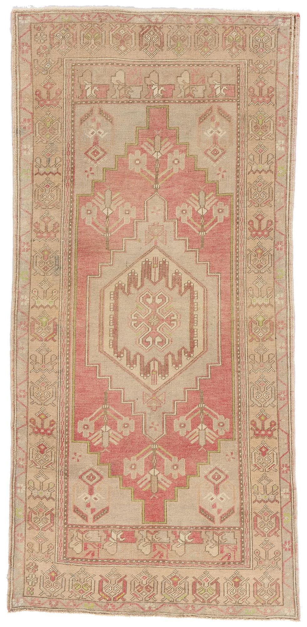 1960's Turkish Oushak Carpet with Modern Style