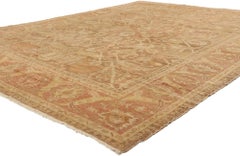 The Anatolian Chronicle: A Vintage Turkish Oushak Masterpiece of Quiet Grandeur