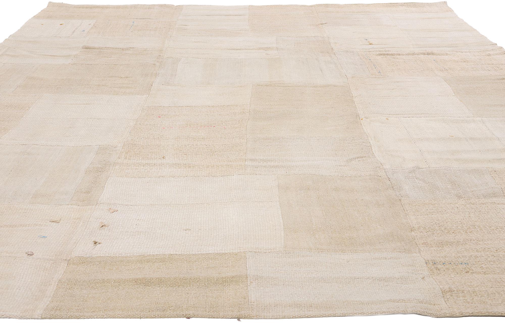 Hand-Knotted 1960's Turkish Patchwork Kilim Rug with Modern Style For Sale