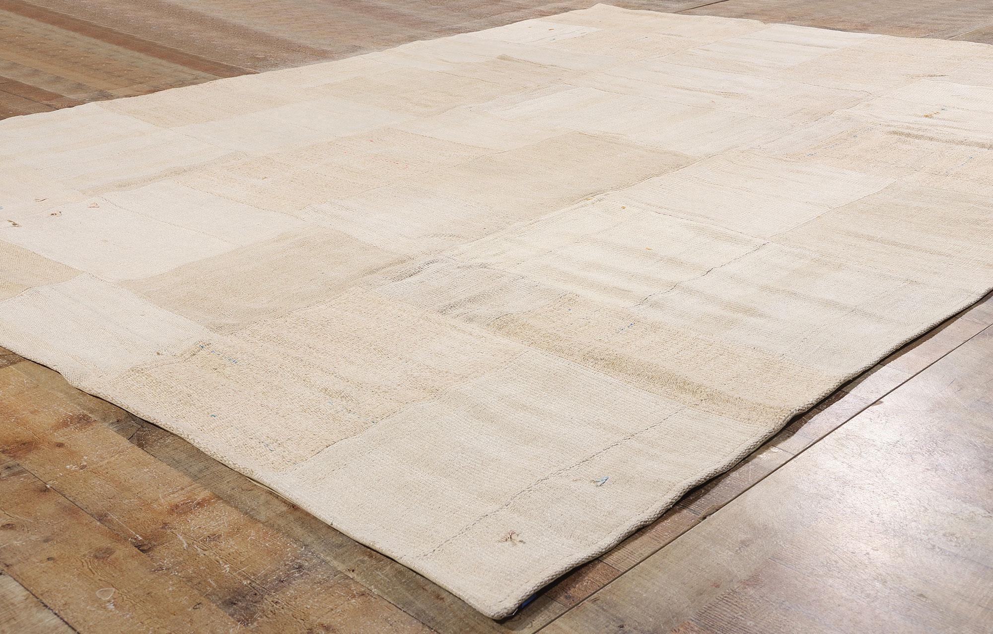 1960's Turkish Patchwork Kilim Rug with Modern Style For Sale 1
