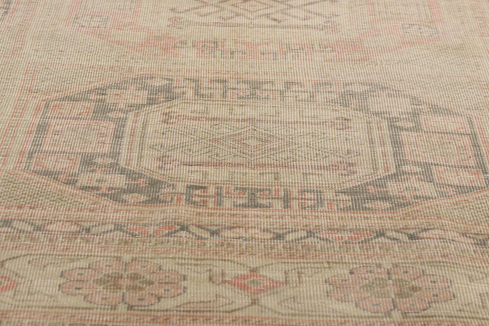 Wool 1960's Turkish Sivas Rug with Modern Rustic Style For Sale