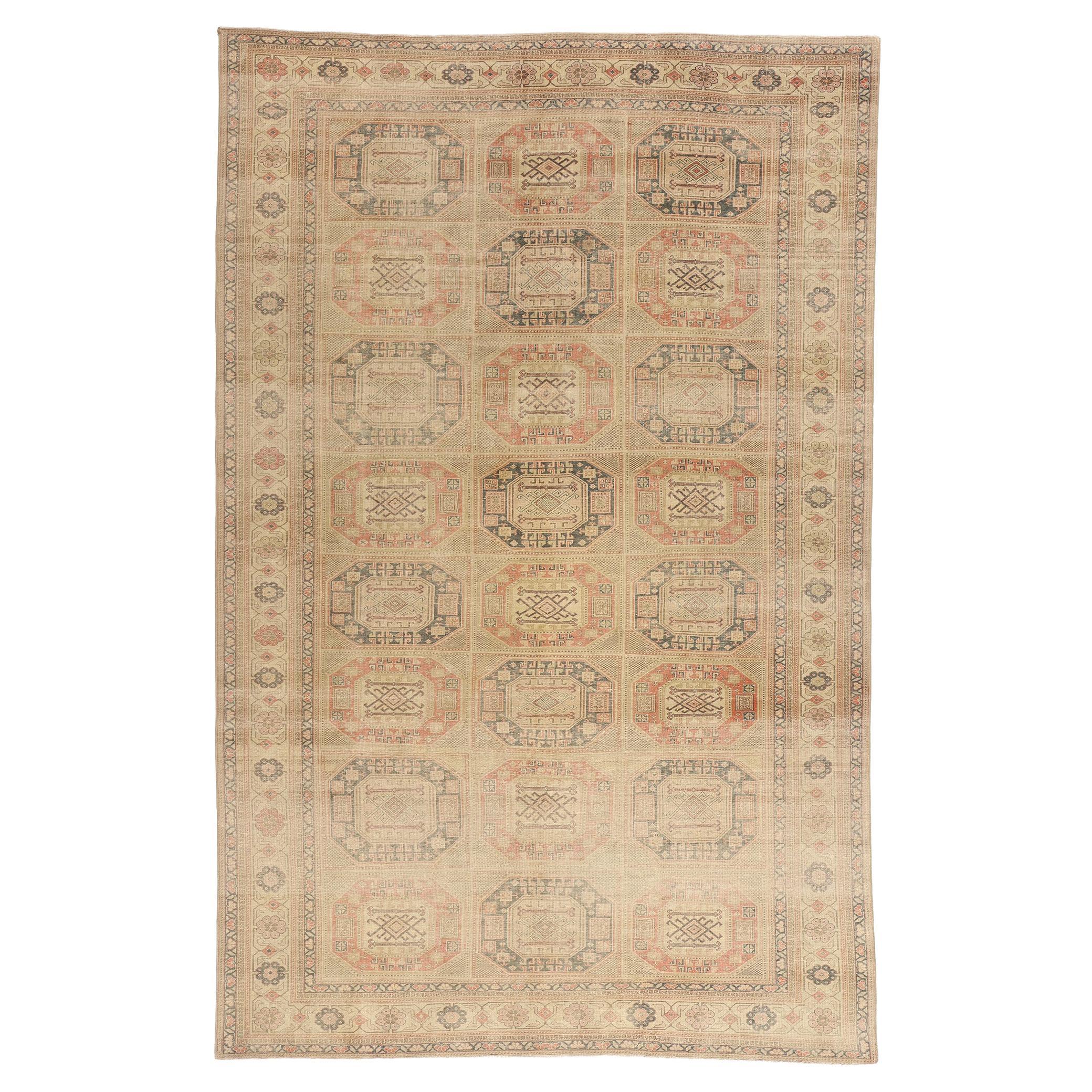 1960's Turkish Sivas Rug with Modern Rustic Style For Sale