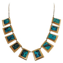 1960s Turquoise Gold Necklace