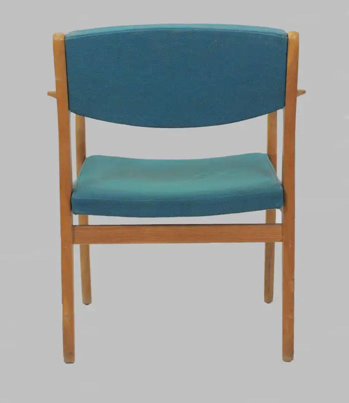 Woodwork 1960's Two Fully Restored Customizable Erik Buch Oak Armchairs by Orum Mobler For Sale