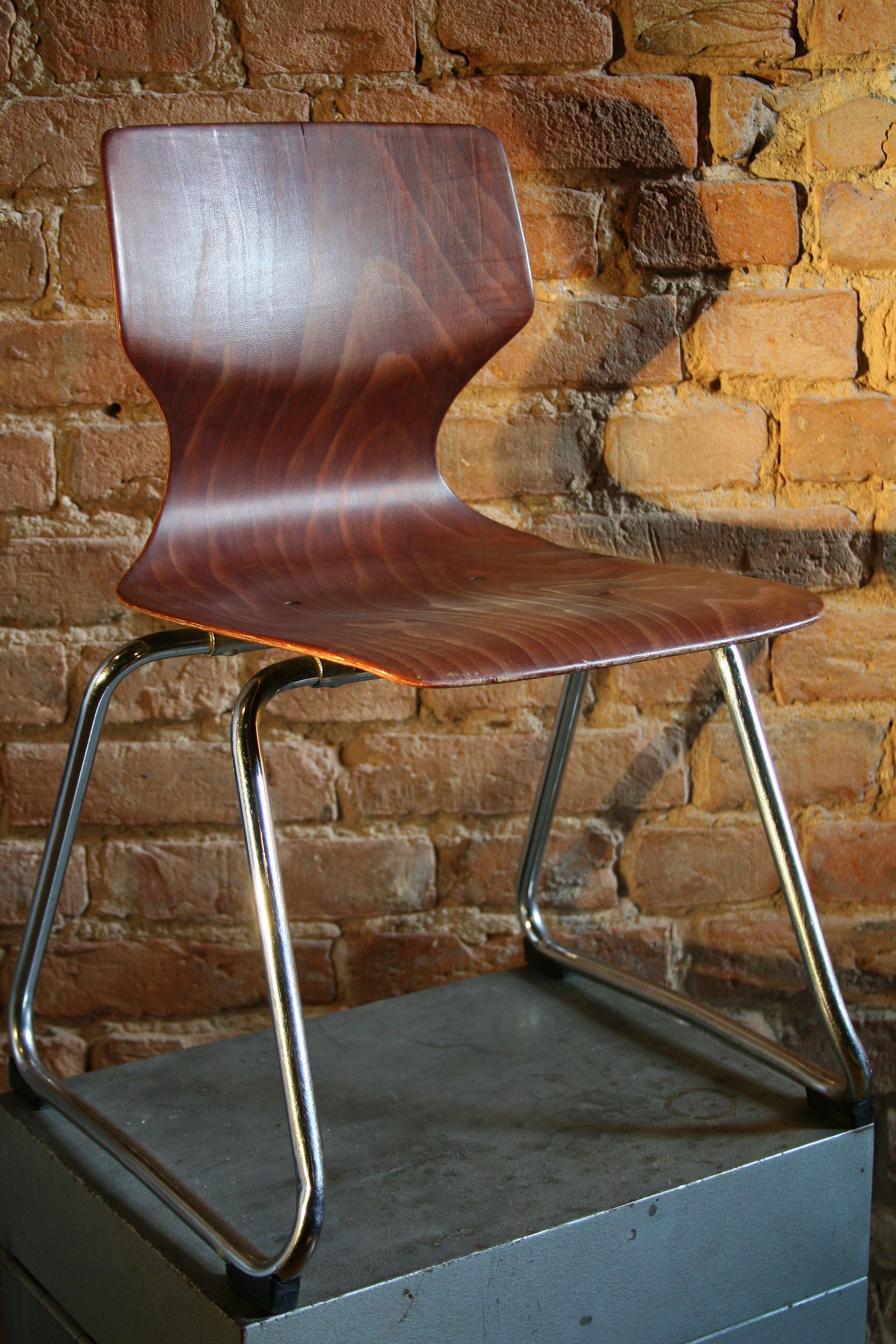 Mid-20th Century 1960s Two Pieces of Adam Stegner’s Chairs Designed for Elmar Flototto