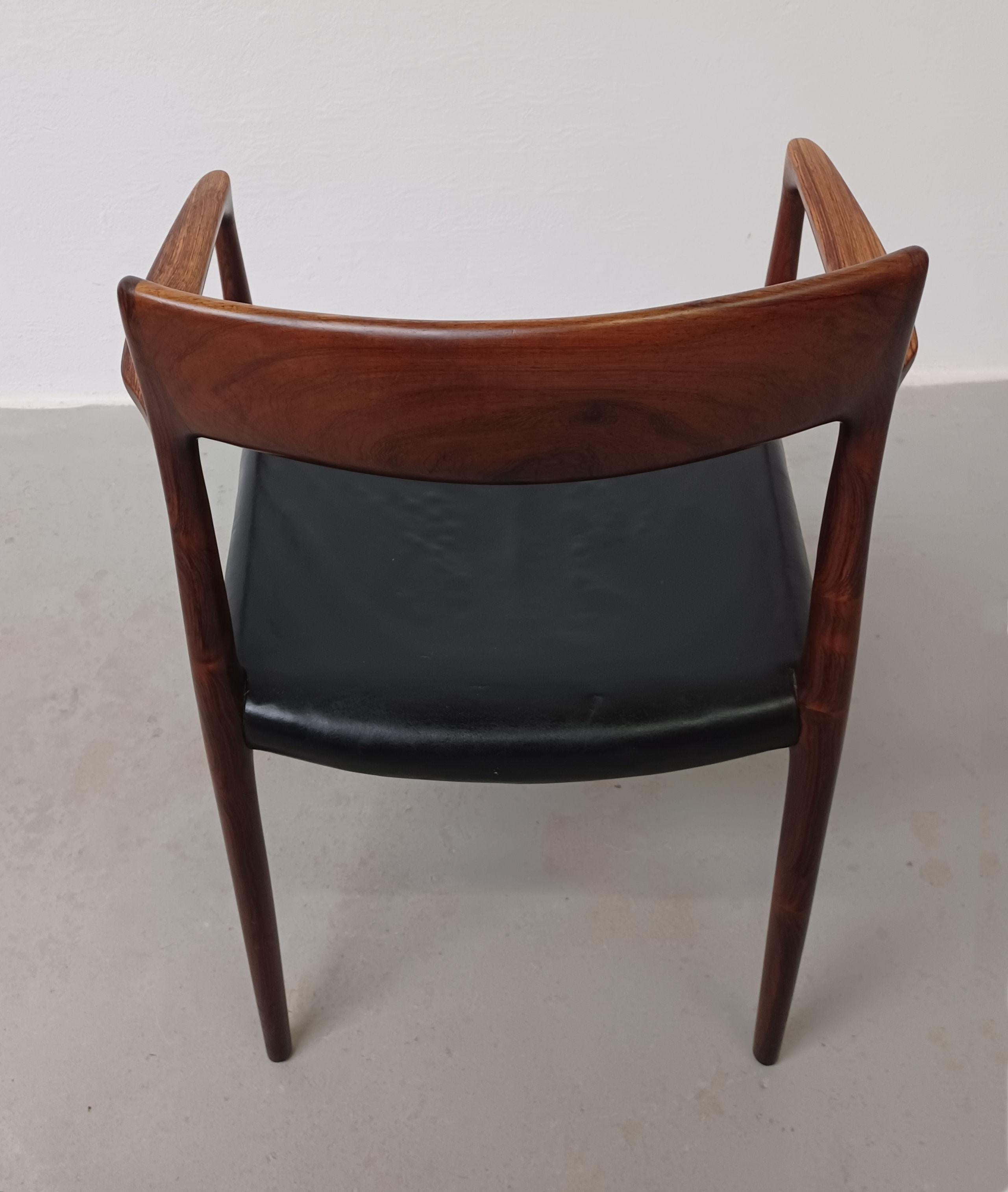 Customizable N. O. Moeller Brazillian Rosewood Armchairs in Excellent Condition 7