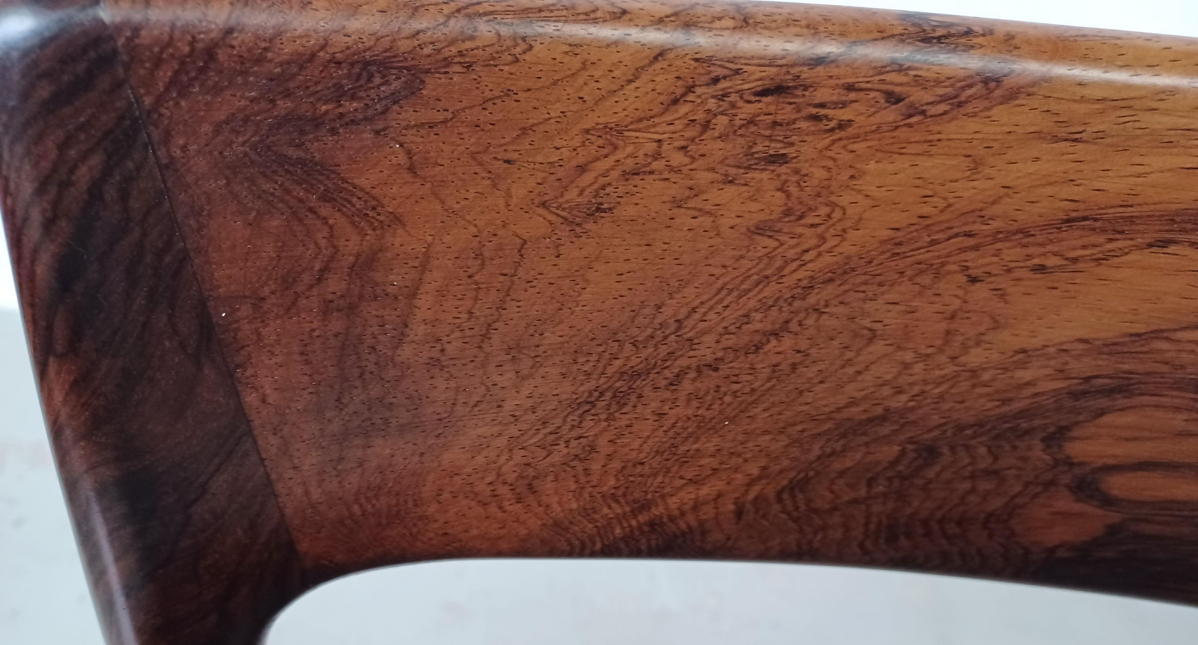 Customizable N. O. Moeller Brazillian Rosewood Armchairs in Excellent Condition 11