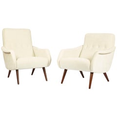 1960s Two Sculptured Armchairs, Denmark
