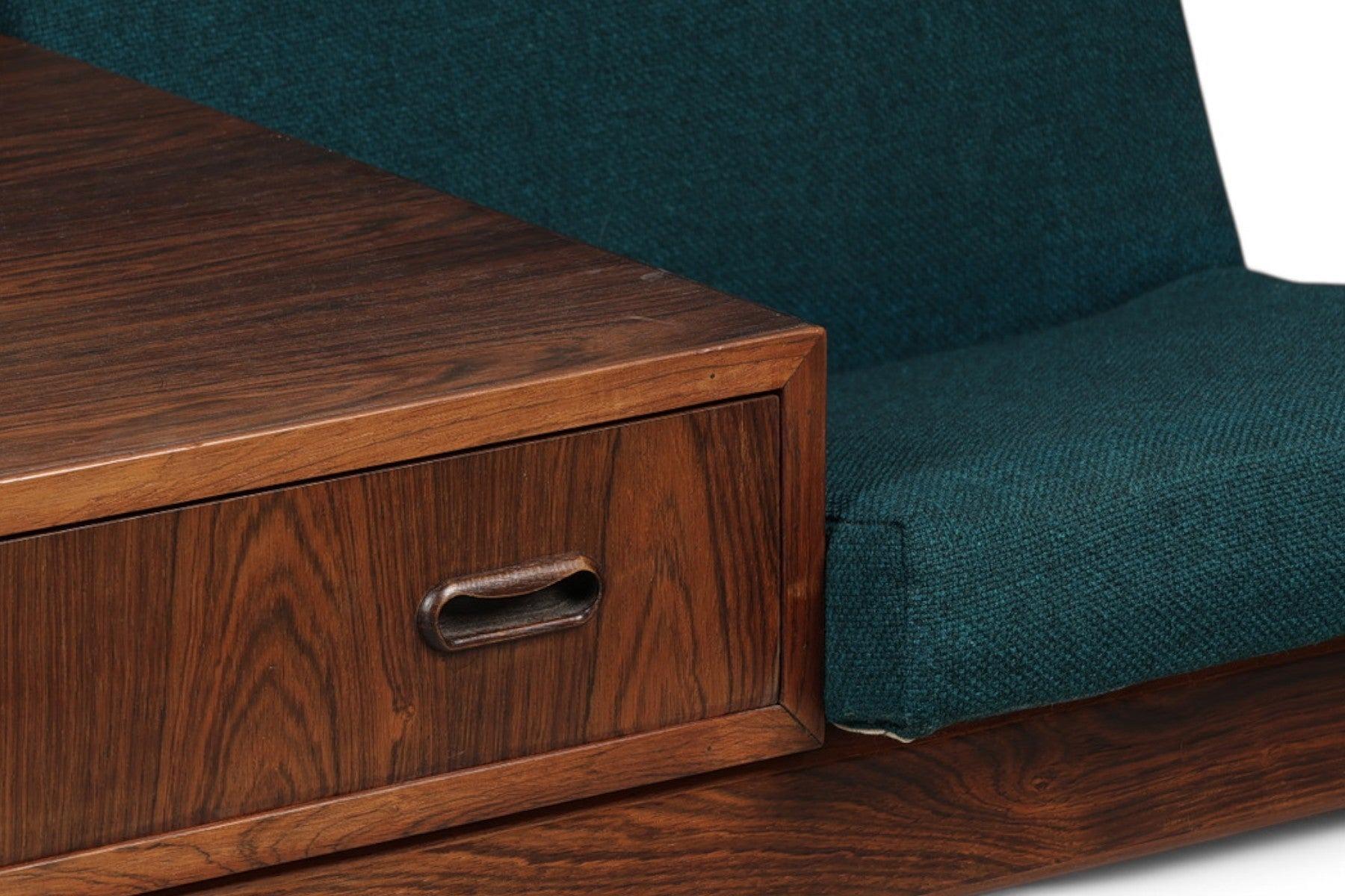 1960er Jahre Zweisitziges Modularsofa aus Palisanderholz im Angebot 2