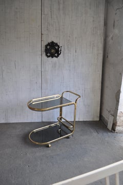 1960s Two-Tier Brass French Bar Cart