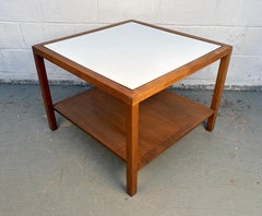 1960’s Two-Tiered Walnut and White Formica Coffee Table