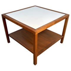 1960’s Two-Tiered Walnut and White Formica Coffee Table