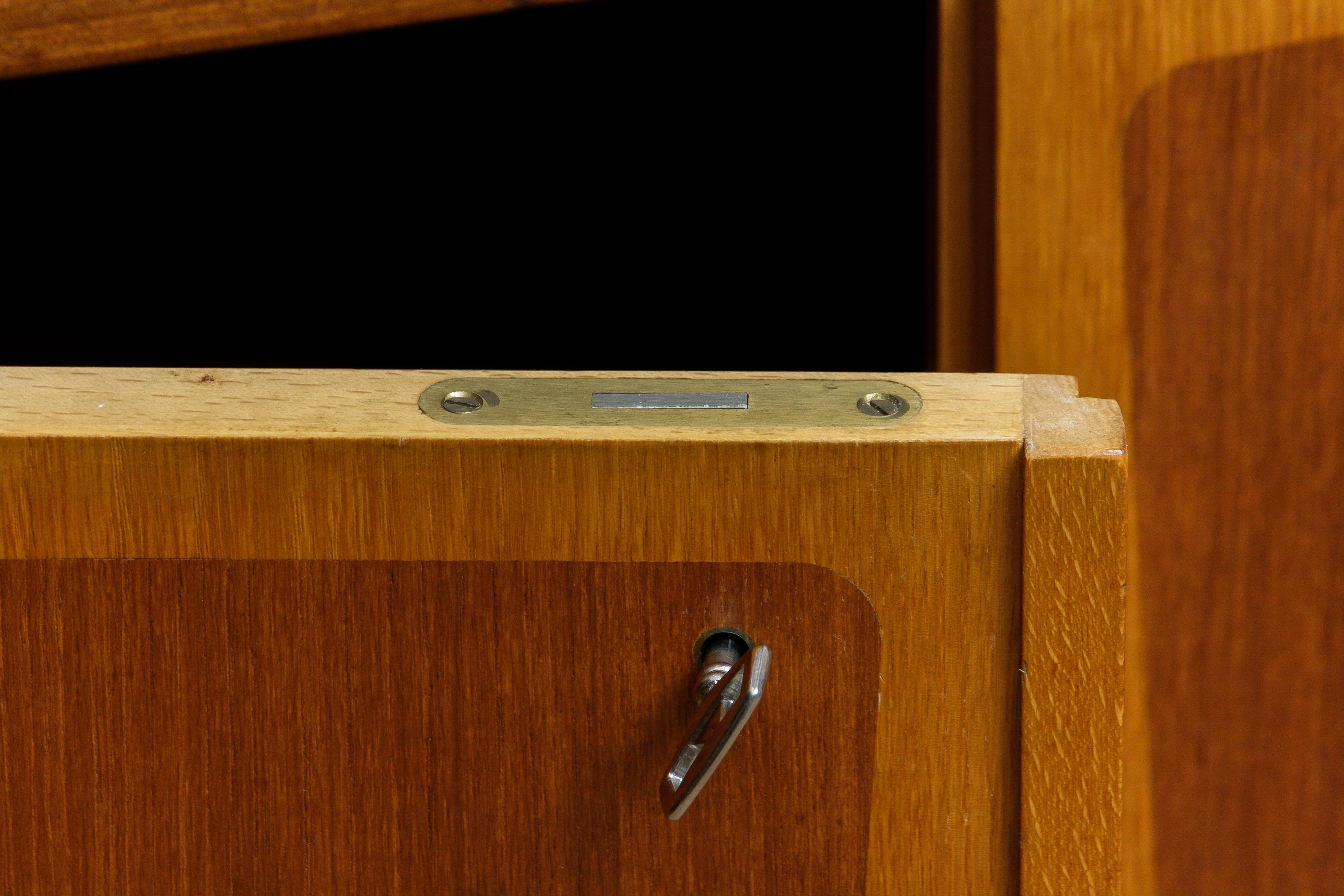 1960s, Two-Tone Teak and Oak Scandinavian Credenza Sideboard 4