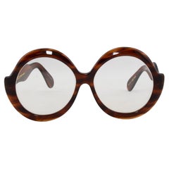 Retro 1960s Ultra Designs by Brandy Oversized Round Glasses 