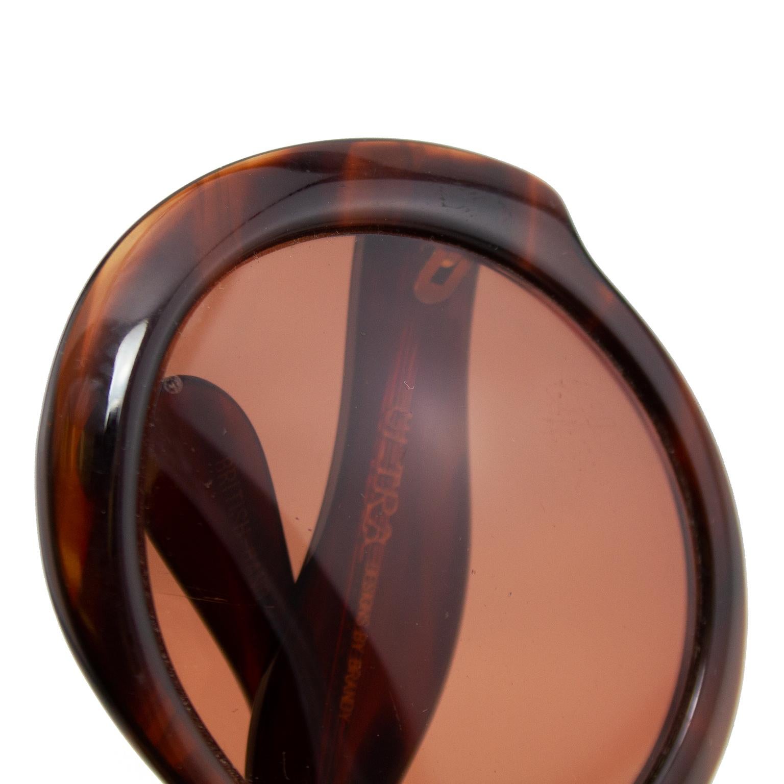 Brown 1960s Ultra Designs by Brandy Oversized Round Sunglasses 