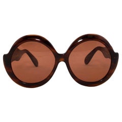 1960s Ultra Designs by Brandy Oversized Round Sunglasses 