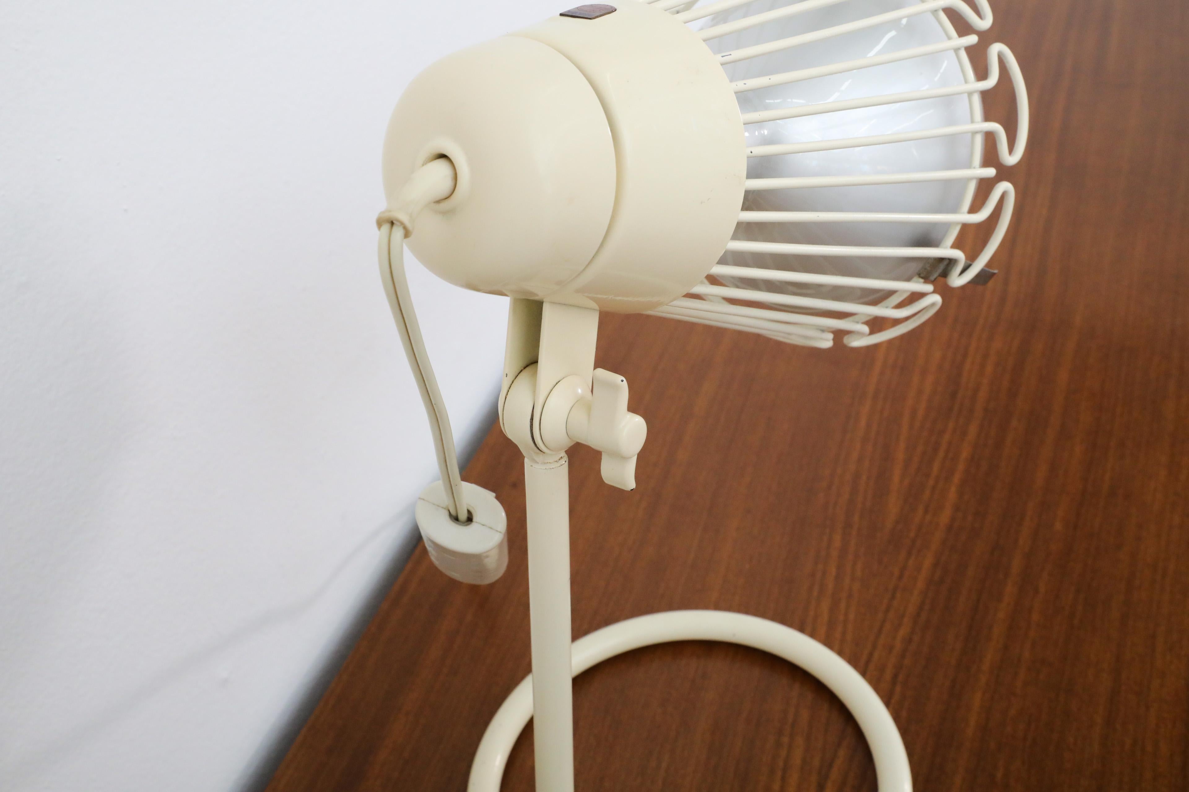 Lampe d'ombre Philips Ultraphil des années 1960 en crème avec abat-jour encadré de fil de fer en vente 3