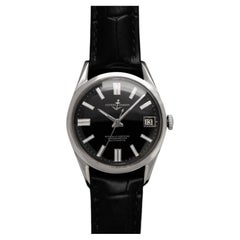 1960's Ulysse Nardin Vintage Mens Full Size Bombé Lug Chronometer Watch - SS