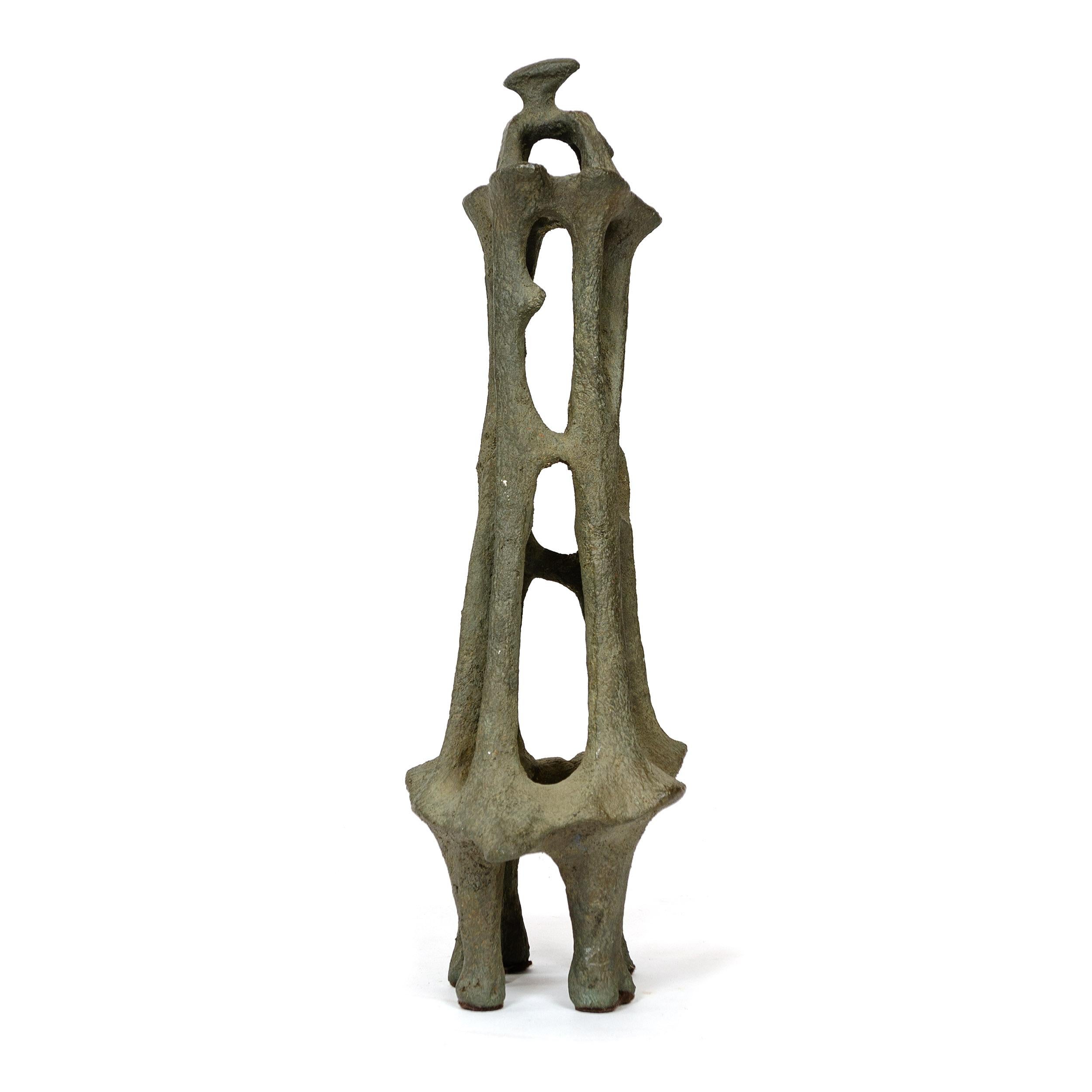 Mid-Century Modern Sculpture abstraite vintage en bronze coulé des années 1960:: non signée en vente