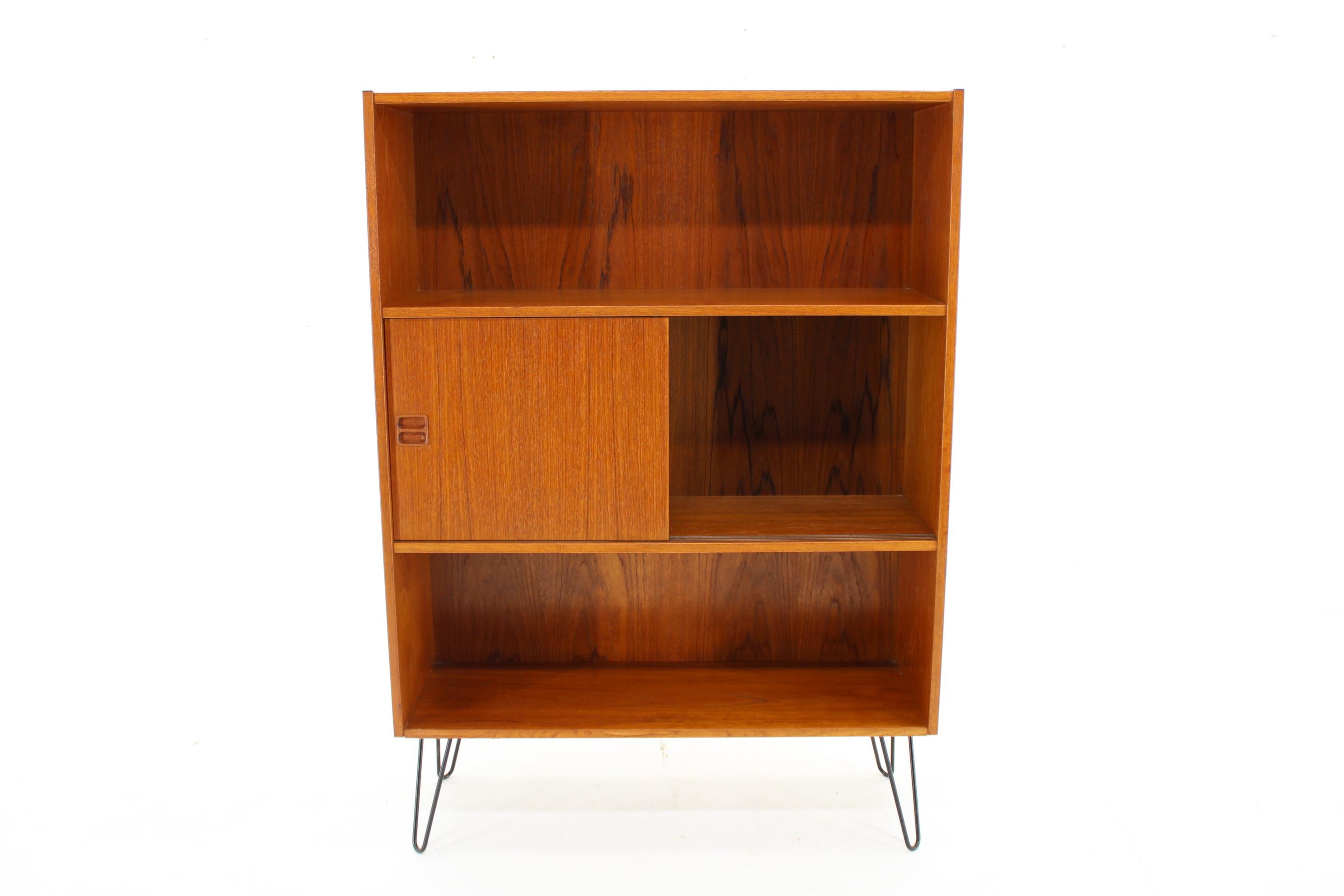 Danish 1960s Upcycled Bookcase with Sliding Doors, Denmark For Sale