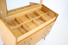 1960s Upcycled Chest of Drawers with Mirror, Czechoslovakia