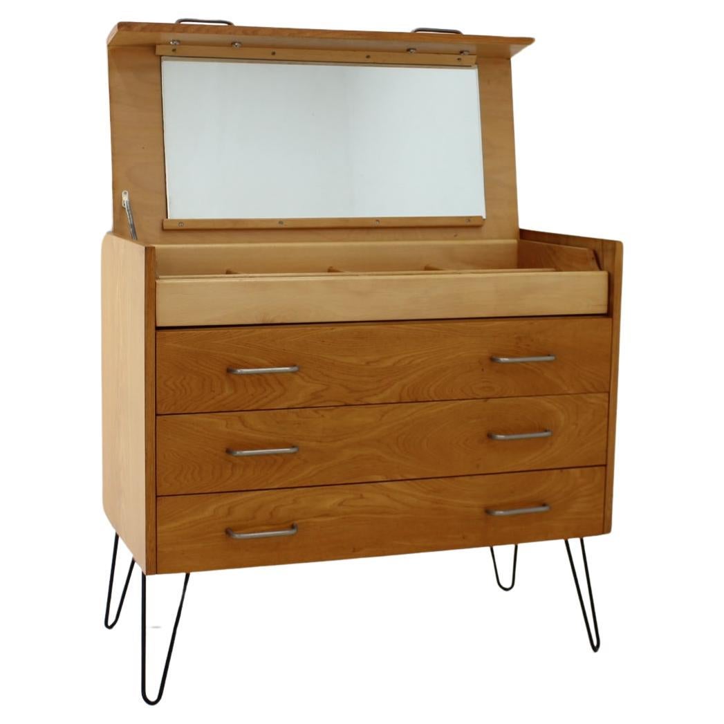 1960s Upcycled Chest of Drawers with Mirror, Czechoslovakia