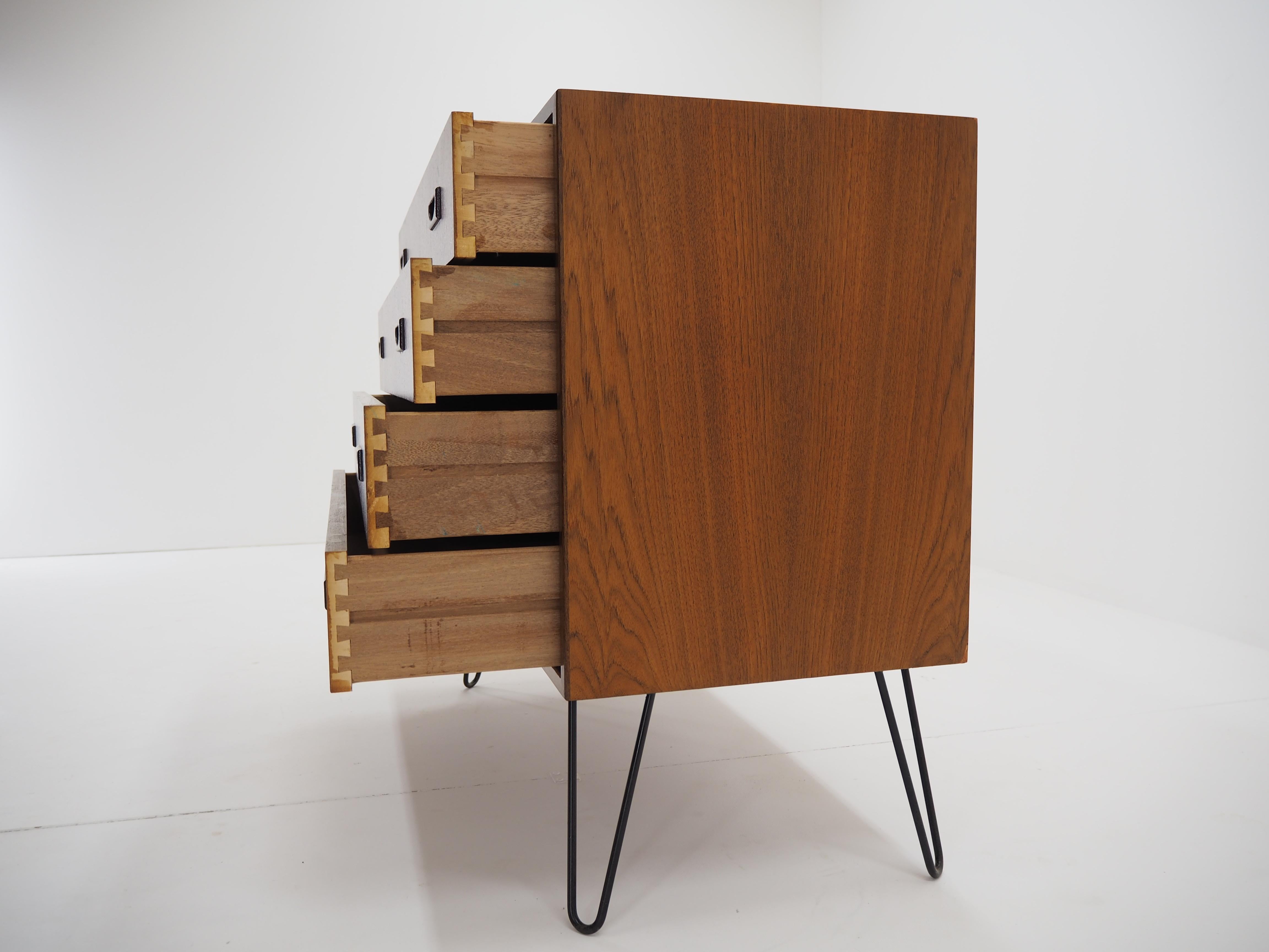 Mid-Century Modern 1960s Upcycled Danish Teak Chest of Drawers