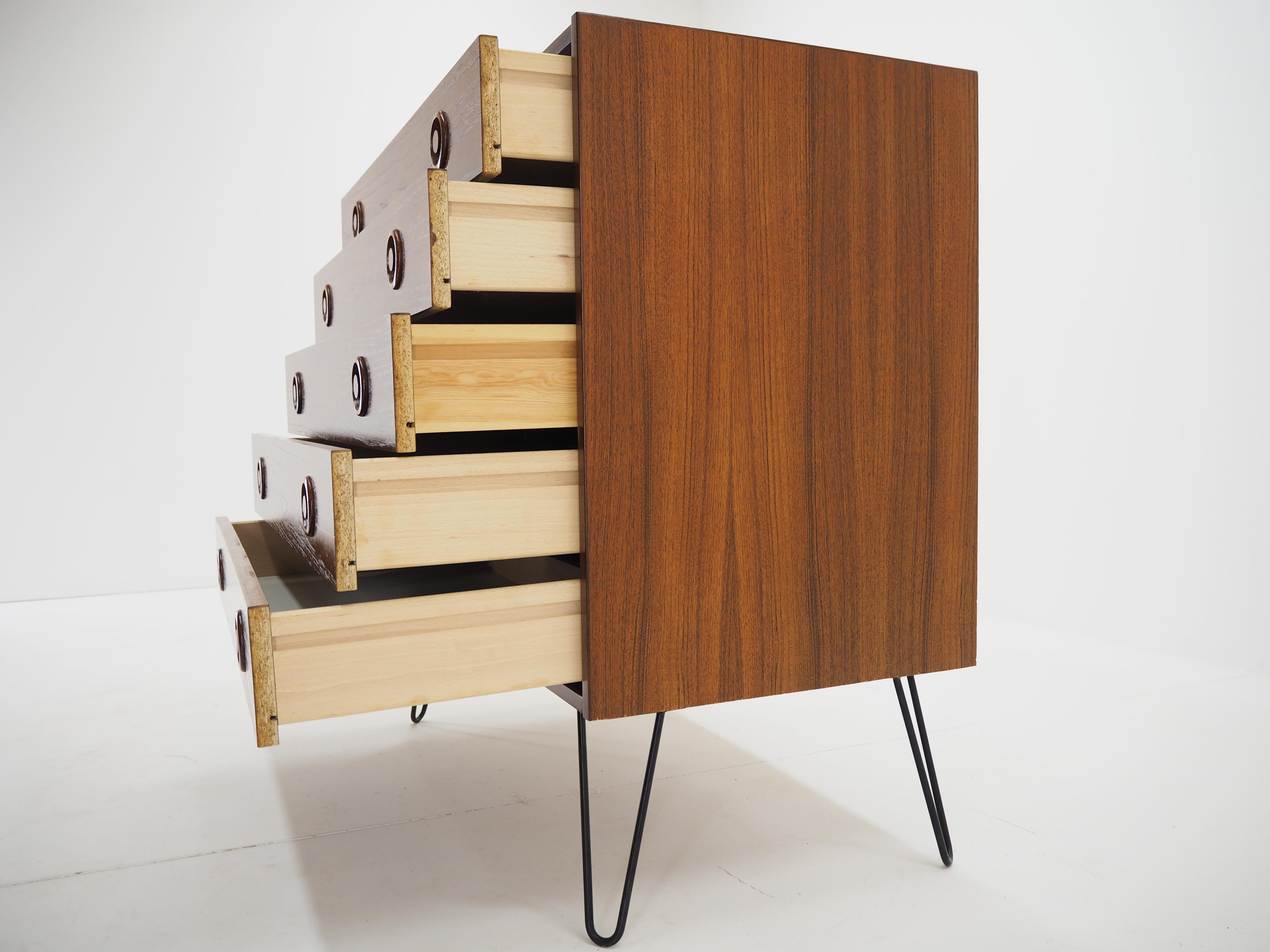 Mid-Century Modern 1960s Upcycled Danish Teak Chest of Drawers