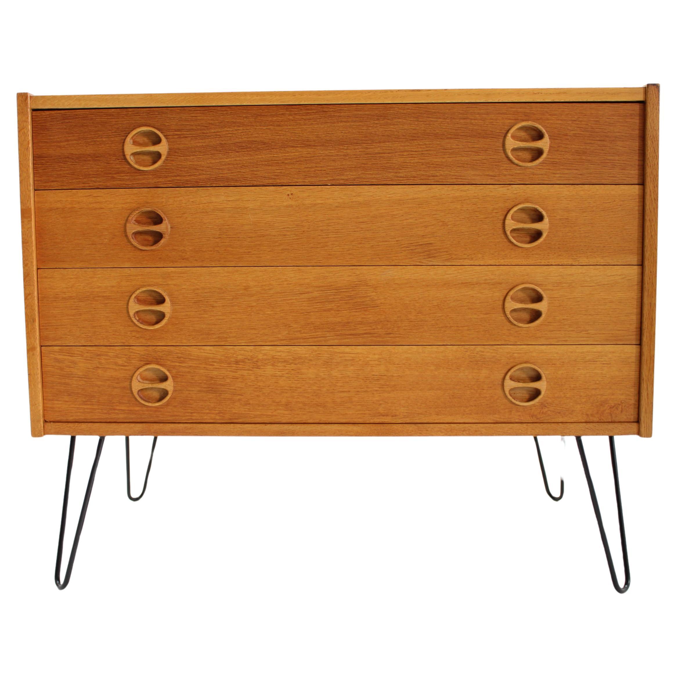 1960s Upcycled Oak Chest of Drawers, Denmark  For Sale