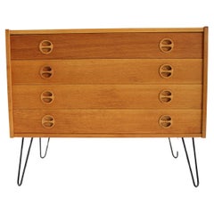 Retro 1960s Upcycled Oak Chest of Drawers, Denmark 