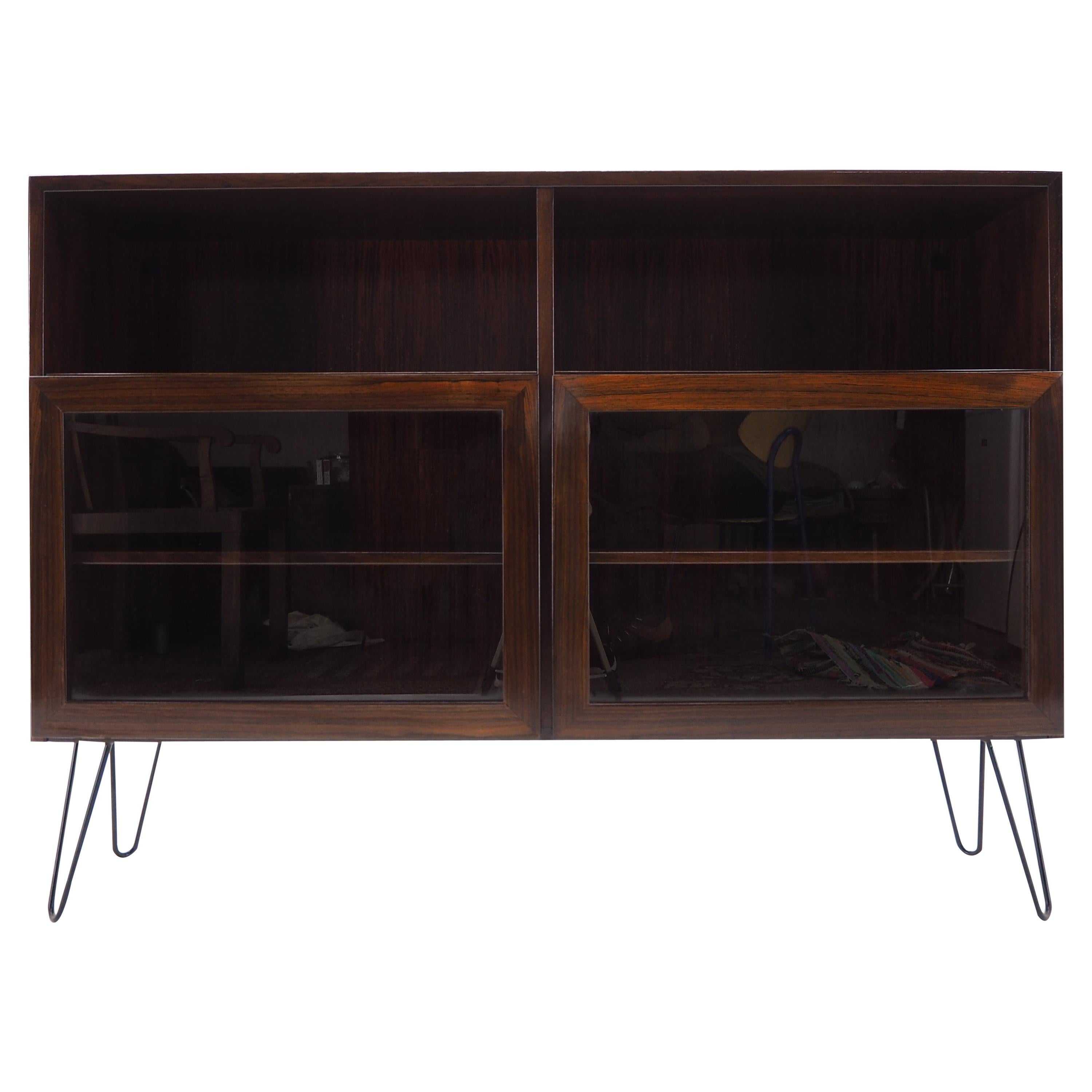 1960s Upcycled Palisander/Glass Bookcase, Denmark