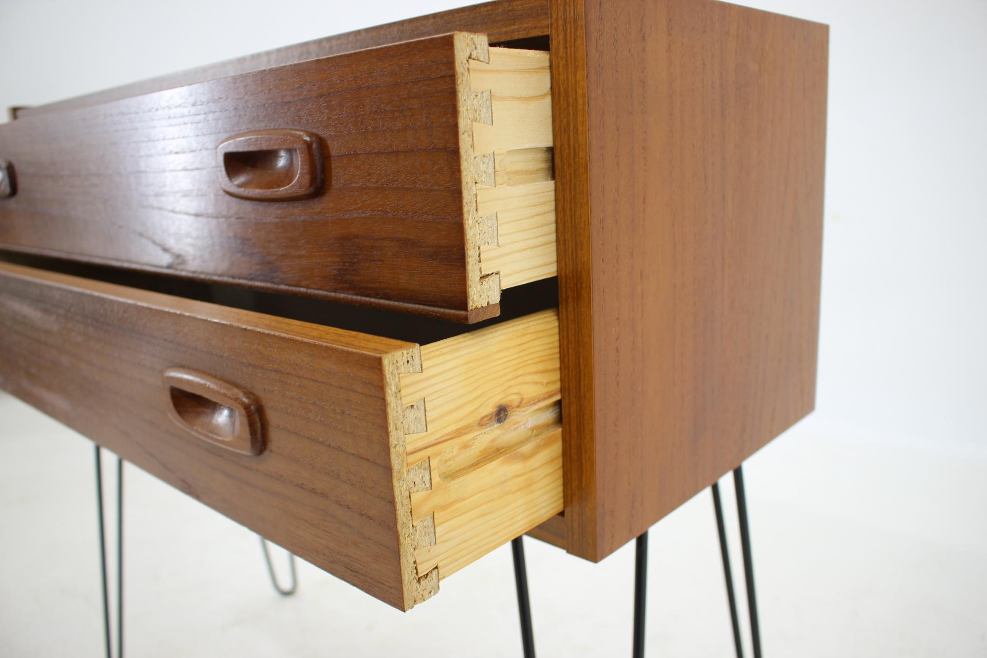 1960s Upcycled Teak Chest of Drawers, Denmark In Good Condition In Praha, CZ