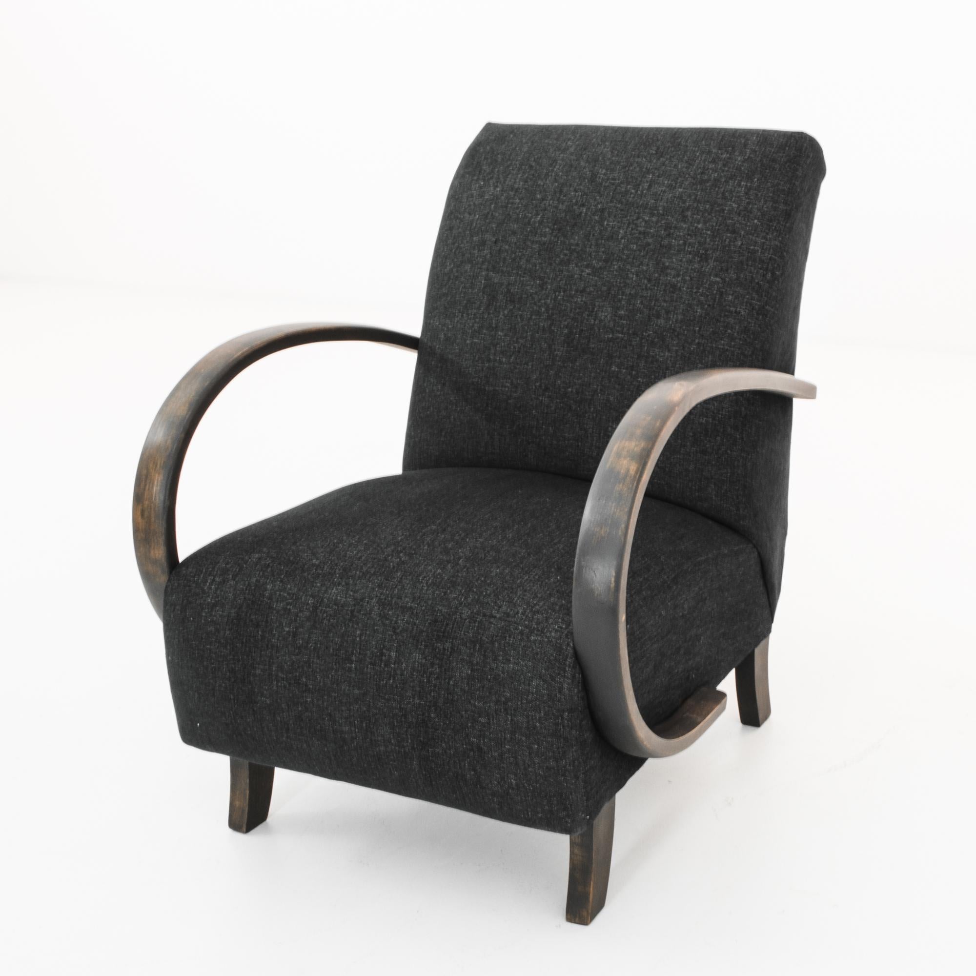1960s Upholstered Armchair by Jindrich Halabala 1
