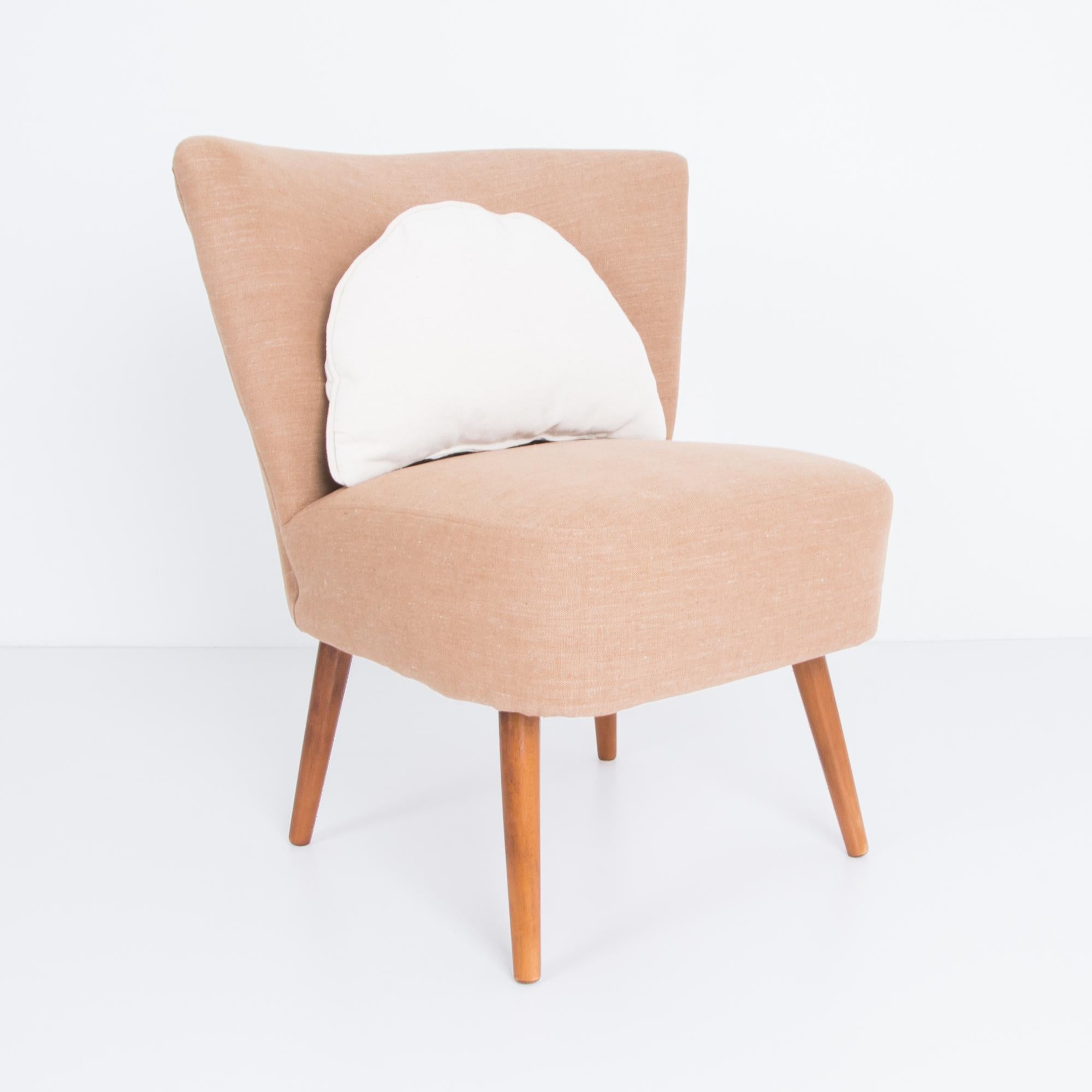 Mid-Century Modern 1960s Upholstered French Cocktail Chair