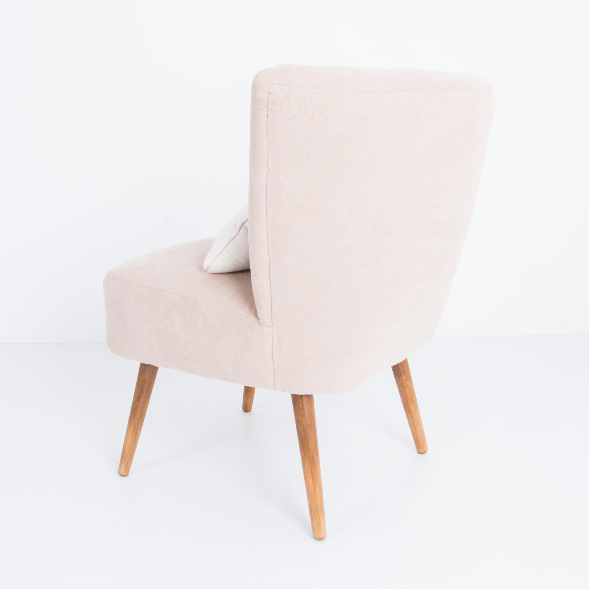 Fabric 1960s Upholstered French Cocktail Chair