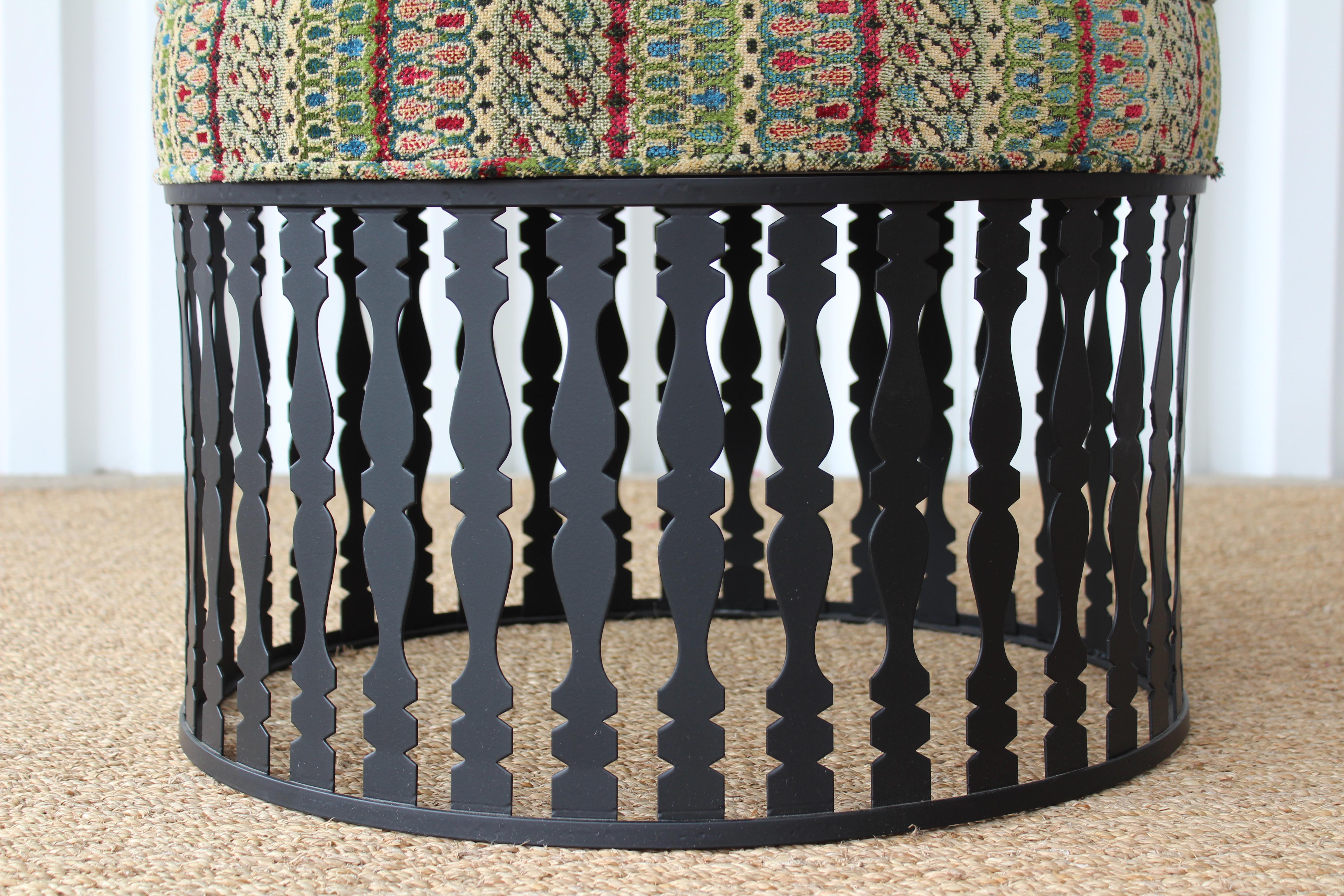 Mid-Century Modern 1960s Upholstered Ottoman