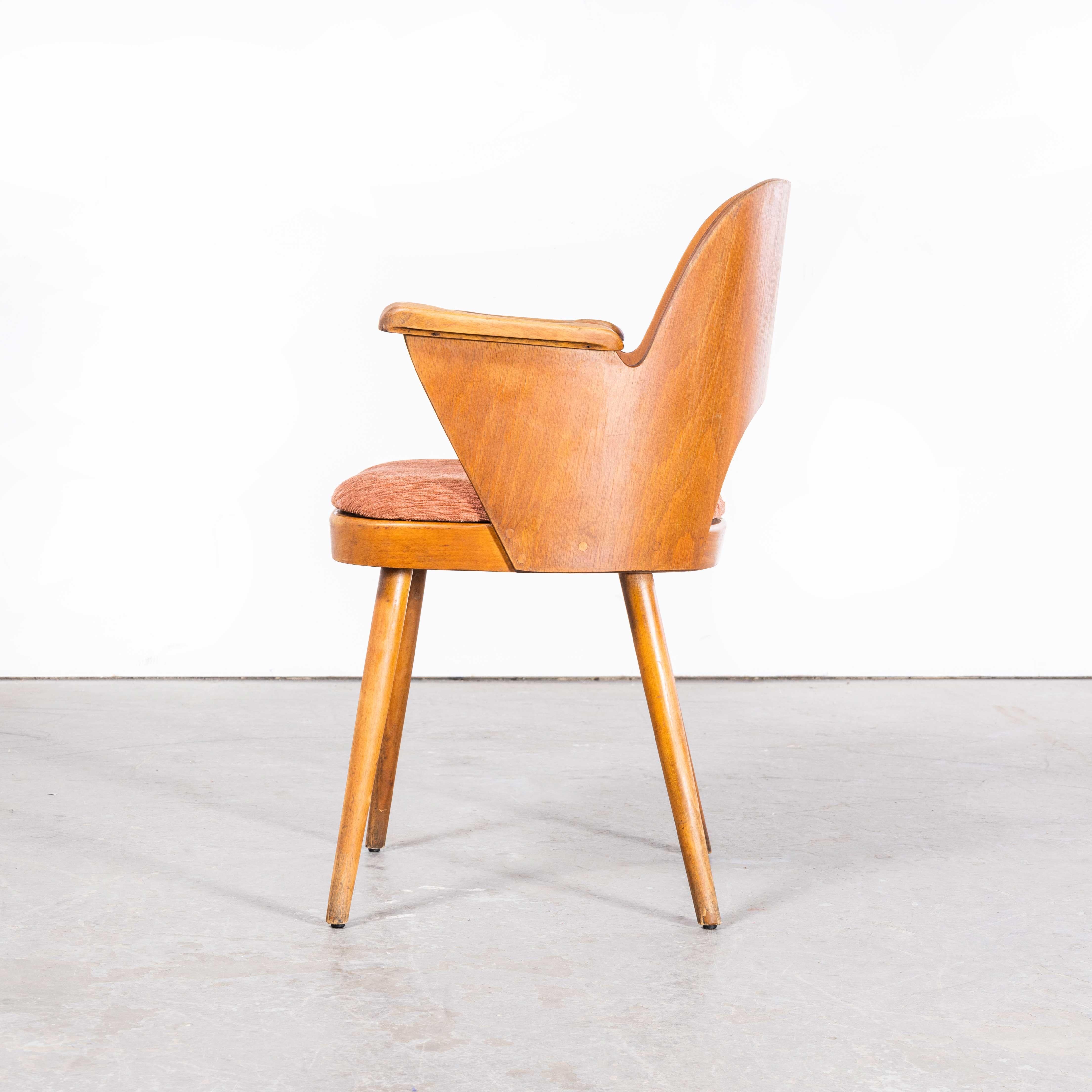 1960's Upholstered Side - Arm Chair - Oswald Haerdtl For Sale 6