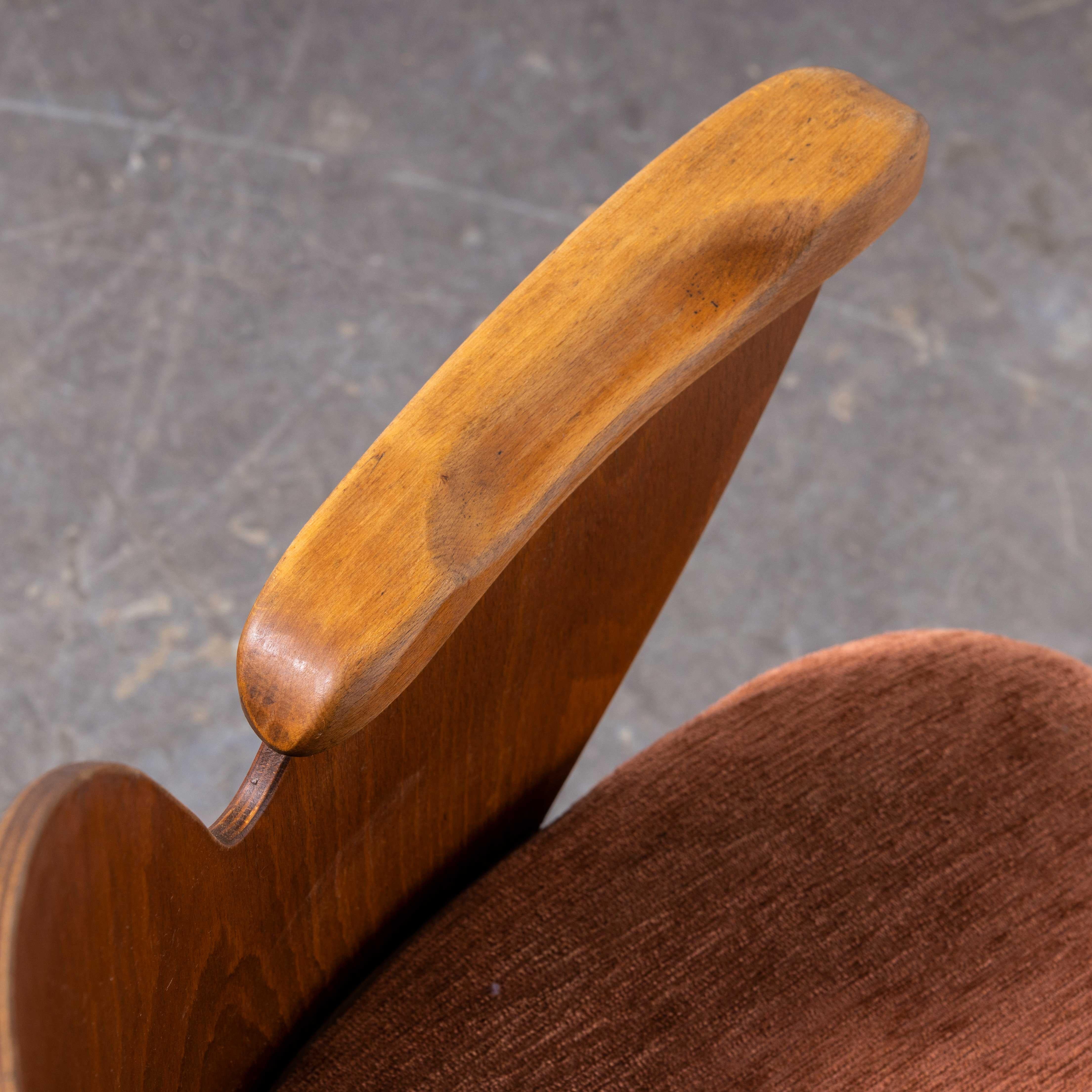 1960's Upholstered Side - Arm Chair - Oswald Haerdtl For Sale 3