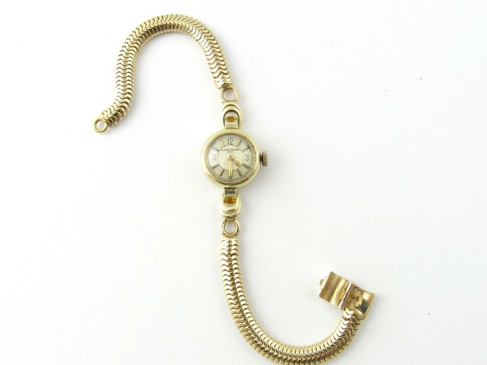 1960s Vacheron Constantin 14 Karat Yellow Gold Ladies Hand Winding Watch 1
